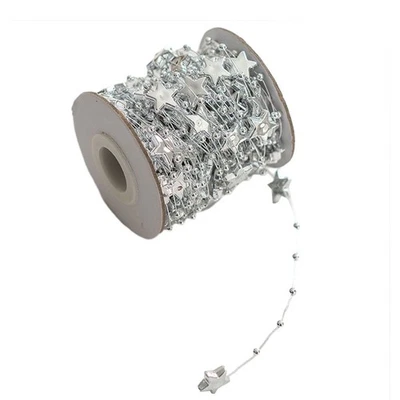 Elegante 10m Perlen Schnur Halskette für Weihnachtsdeko und Party Akzente - Bild 1 von 4