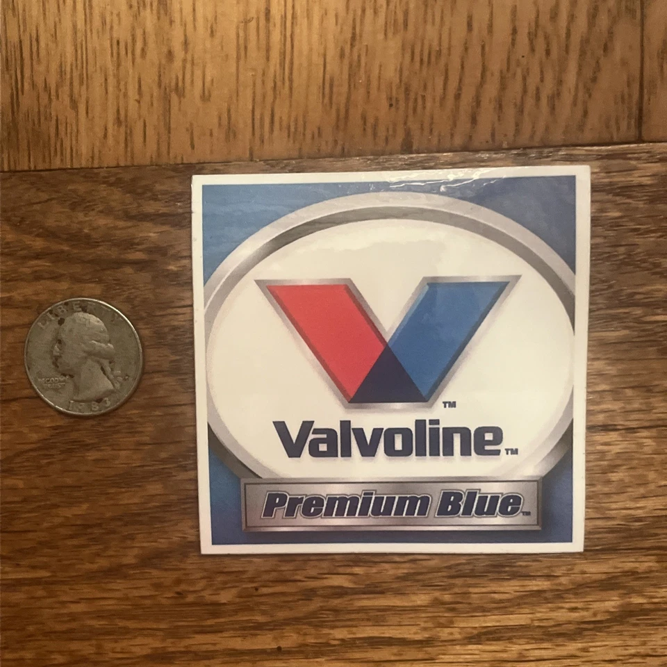 valvoline blue decal sticker drag, dirt car racing toolbox, hard hat,lunch box - Image 1 of 1