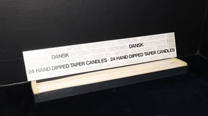DANSK set of 24 White TAPER CANDLES 15 inches by  1/4  inch NIB Made in Denmark - Picture 1 of 3