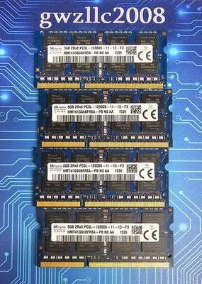 32GB (4x8GB) PC3L-12800s DDR3-1600MHz 2Rx8 Non-ECC Hynix HMT41GS6BFR8A-PB #A41 - Image 1 of 2