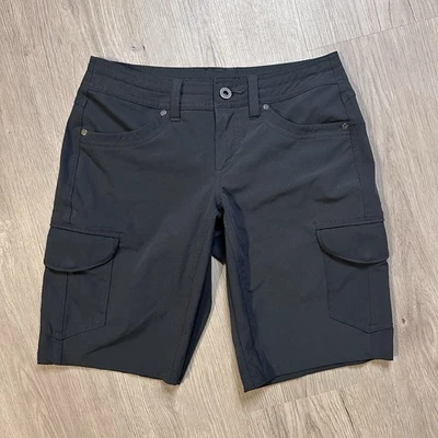 KUHL Freeflex Womens Black Cargo Outdoor Shorts Hiking 10” Inseam Size 0 - Image 1 of 4