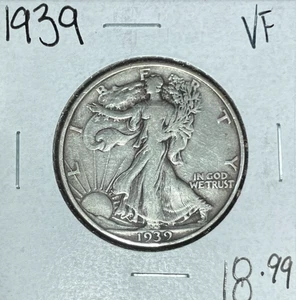 1939-P WALKING LIBERTY SILVER HALF DOLLAR~ VERY FINE ~NICE COIN~ - Picture 1 of 2