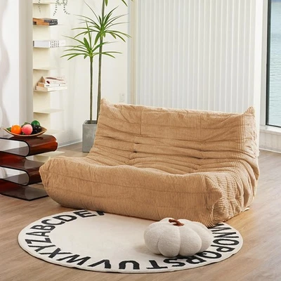 Sofá de piso Fireside Loveseat, Mid Century sin brazos tamaño doble, suave premium cor... Foto 1 de 4