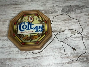 Vintage COLT 45 BEER Malt Liquor Light Up Sign It Works 1980 - Picture 1 of 7