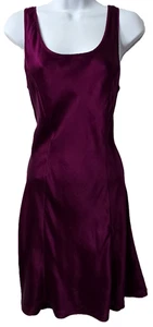 Victoria Secret Silk Slip Dress S Sleeveless Round Neck V Back Plum Purple Sexy - Picture 1 of 6