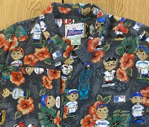Reyn Spooner X-Large (XL) MLB Vintage Bobblehead Hawaii Button Down Hemd Rarität - Bild 1 von 6