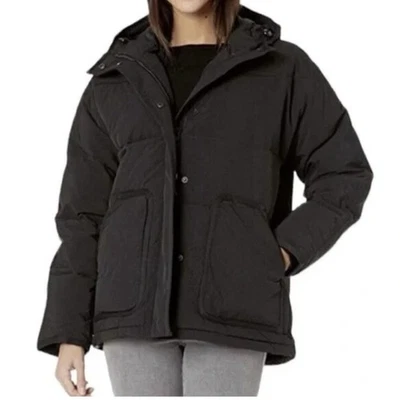 NEW Madewell Quilted Puffer Parka Coat Black Tokyo Holland Hooded Size 3X - Image 1 of 4