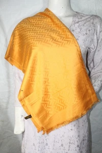 Echtes Fendi Halstuch Kaschmir Seide Stola Schal gelb gebraucht - Bild 1 von 12