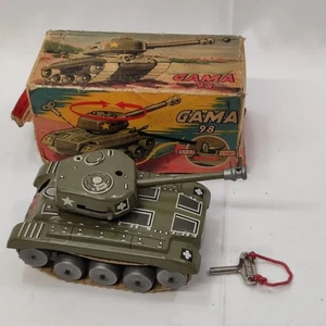 Giocattolo vintage carro armato latta Gama 98 made in West Germany - Picture 1 of 7