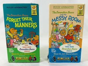 The Berenstain Bears VHS Lot of 2 – Forget Their Manners (98) & Messy Room (99) - Picture 1 of 4