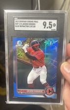 2022 Bowman Chrome Prospects Blue Refractors 1st BCP174 Jaison Chourio /150 SGC