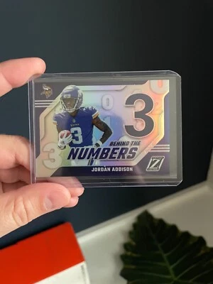 Jordan Addison Rookie Behind the Numbers Silver Prizm - 2023 Panini Zenith #14 - Image 1 of 2