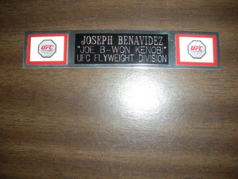 JOSEPH BENAVIDEZ (UFC) NAMEPLATE FOR SIGNED TRUNKS DISPLAY/PHOTO/PLAQUE Cover
