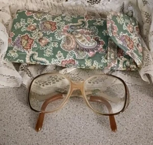 Vintage Oversize Eyeglasses 1970’s Style Metal & Plastic Frames Marked 135 U.S.A - Picture 1 of 6