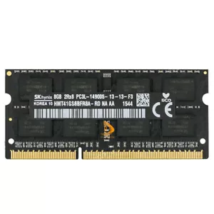 SK Hynix 8GB 2RX8 DDR3L 1866MHz PC3L-14900S 204PIN SODIMM Laptop Memory RAM - Picture 1 of 3