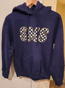 SMS SAINT MARY SCHOOL CHEERLEADER HOODIE SWEATSHIRT DARK BLUE YOUTH SMALL - Picture 1 of 4