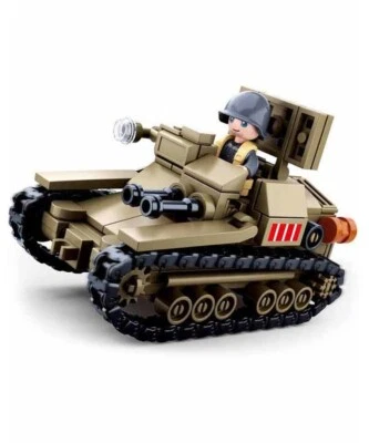 Sluban B0709 Kinder Baustein Ziegel Armee Militär kleiner italienischer Panzer