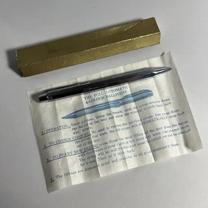 Vintage Kanoe Full Automatic 4-Colour Ballpoint Pen Silver Tone W Instructions - Picture 1 of 6