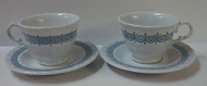 Metlox CASTILE 2 Cups 2 Saucers Set VERNON More Items Available - Picture 1 of 4