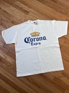 Vintage Corona Extra Beer T Shirt White Mens XL 90s Oneita Graphic Single Stitch - Picture 1 of 5