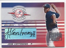 (0161) JOSE CONTRERAS #/250 2006 DONRUSS SIGNATURE SERIES TEAM TRADEMARKS AUTO