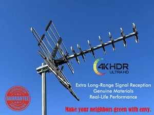 HDTV Outdoor Powerful TV Antenna Master Channel Digital HD 1080P 4K VHF UHF FM - Picture 1 of 7