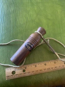vintage P.S. Olt 33 Predator Call  With Lanyard Pekin Illinois USA Walnut Nice - Picture 1 of 5