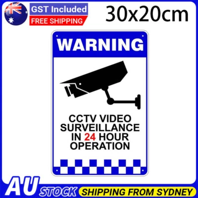 Warning CCTV Security Surveillance Camera METAL Safety Sign 200x300mm - image 1 of 4