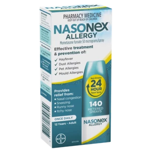 Nasonexx Allergy Non-Drowsy 24 Hour Nasal Spray 140 Sprays Hayfever Allergies - Picture 1 of 5