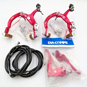 BMX Dia - Compe MX 1000 Rojo Frenos Sidepull Delanteros y Traseros y Manijas Rojas - Imagen 1 de 1