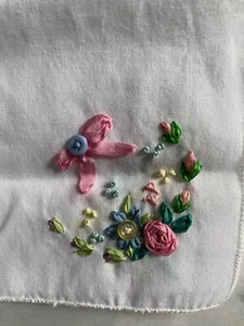 Vintage Hand Embroidered Tea Towel - Picture 1 of 5