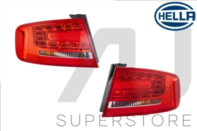 Hella Set Pair LH+RH Tail Light Rear Lamp For Audi A4 S4 2008~2012 Sedan & Wagon - image 1 of 4