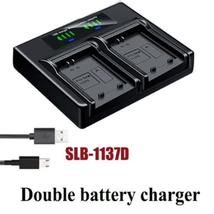 Twin Battery Charger For SAMSUNG SLB-1137D i80 i85 i100 NV11 NV24HD NV30 NV40 - Picture 1 of 4