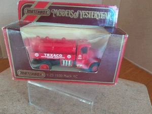 MATCHBOX  MODELS OF YESTERDAY  Y-23  1930 MACK  AC TEXACO  TANKER  WITH BOX - Picture 1 of 4