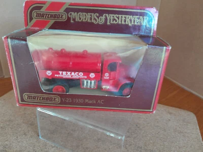 MATCHBOX  MODELS OF YESTERDAY  Y-23  1930 MACK  AC TEXACO  TANKER  WITH BOX - Image 1 of 4