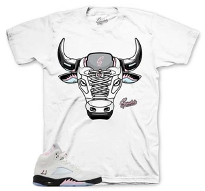 T-Shirts To Match Retro 5 Soft Pink AJ5 Sneakers - War bully Sneaker Tees - Picture 1 of 4