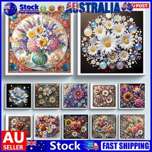 5D DIY Partial Special Shaped Drill Diamond Painting Kit Flower Decor 30x30cm - Afbeelding 1 van 48