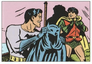 2008 Batman Archives 1940 Batman Gum Inserts #BG4 Crime Fighting Costumes - Bild 1 von 2