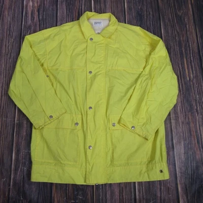 Chaqueta Esprit Vintage Juvenil Amarilla Cortavientos Snap Frontal Vela Años 90 Náutica Foto 1 de 4