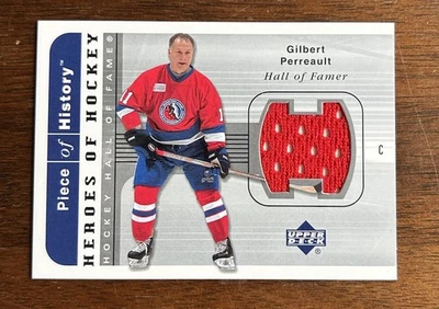 2002 Upper Deck GILBERT PERREAULT Jersey Heroes Of Hockey Piece Of History Sabre — 第 1/2 张图片