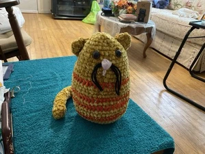 Hand Crochet 9” Velvet Squishy Morris Kitty - Picture 1 of 1