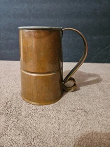 ANTIKER HANDGEFERTIGTER KUPFERKRUGBECHER SIGNIERT, DATIERT & NUMMERIERT 5 ZOLL SELTEN - Bild 1 von 10