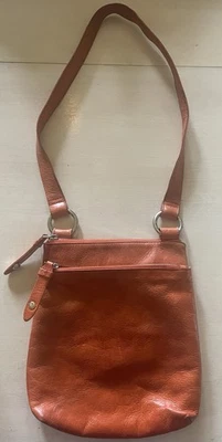 Bolso de Hombro Boho Marca Hobo Cuero Naranja Foto 1 de 4