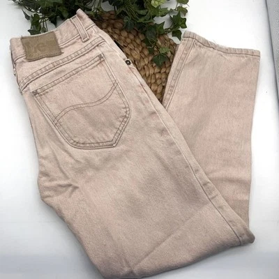 Jeans Lee Vintage Niñas Rosa Denim Pierna Recta Cintura Alta Talla 11R Foto 1 de 4