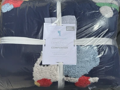 Pottery Barn Kids Candlewick Trucks Comforter - Full/Queen F/Q - NEW - Image 1 of 4