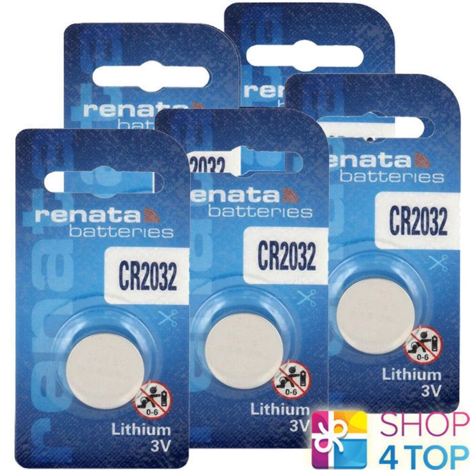 5 Renata CR2032 Lithium Batteries 3V Cell Coin Button DL2032 Exp 2030 New - Image 1 of 1