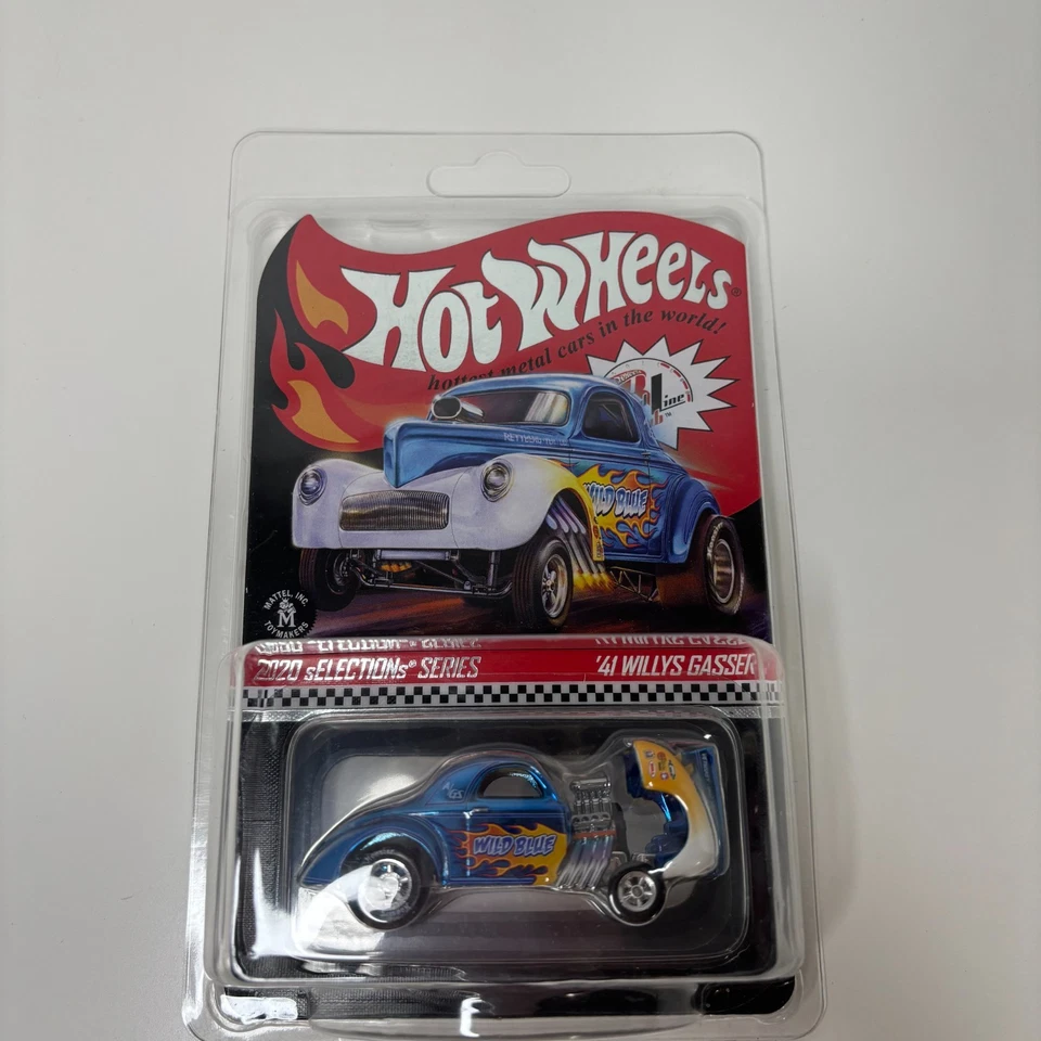 Hot Wheels RLC Red Line Club 2020 sELECTIONS Blue & White '41 Willys Gasser - Image 1 of 1