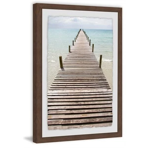 Marmont Hill Beach Boardwalk Framed Painting Print - Picture 1 of 6