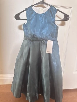 Emerald Satin Flower Girl Dress - Image 1 of 2