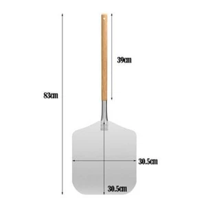 Pizzaschaufel  Pizzaschieber Brotheber Alu ca.35x30 mit Holzstiel  ca.80cm Top - Bild 1 von 4